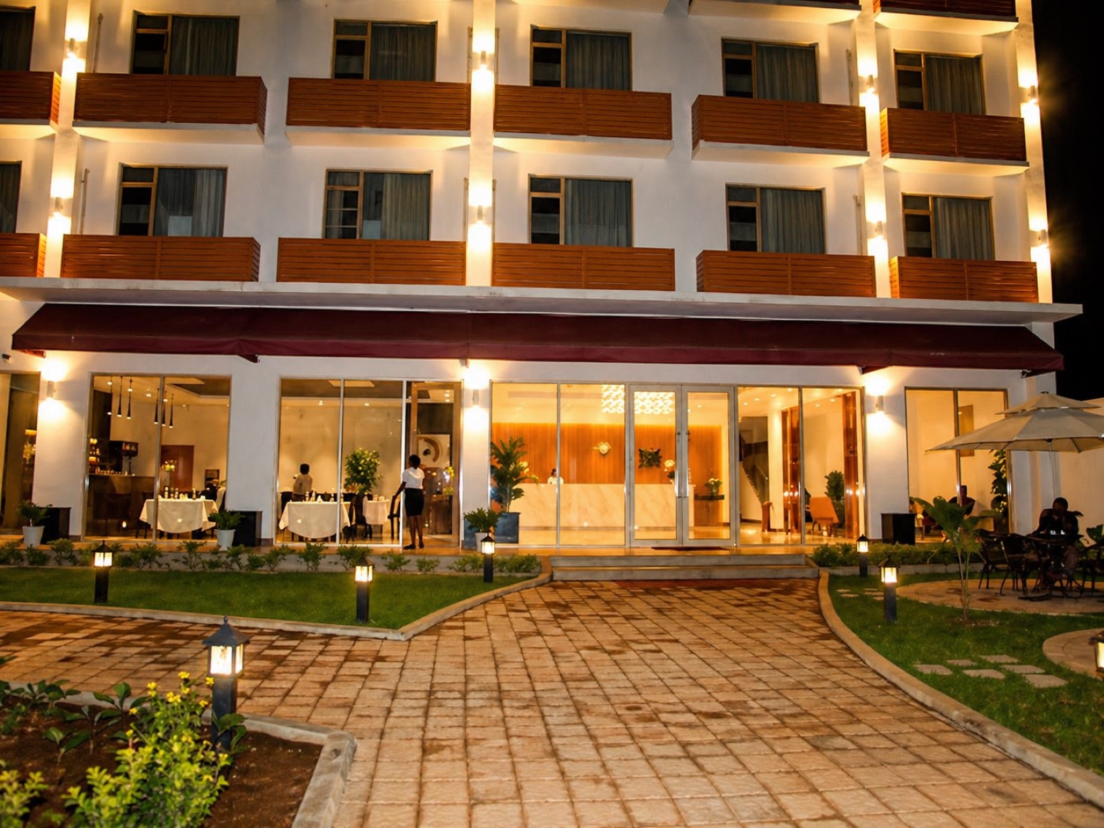 Façade de l'Hôtel 4 Saisons, Bangui